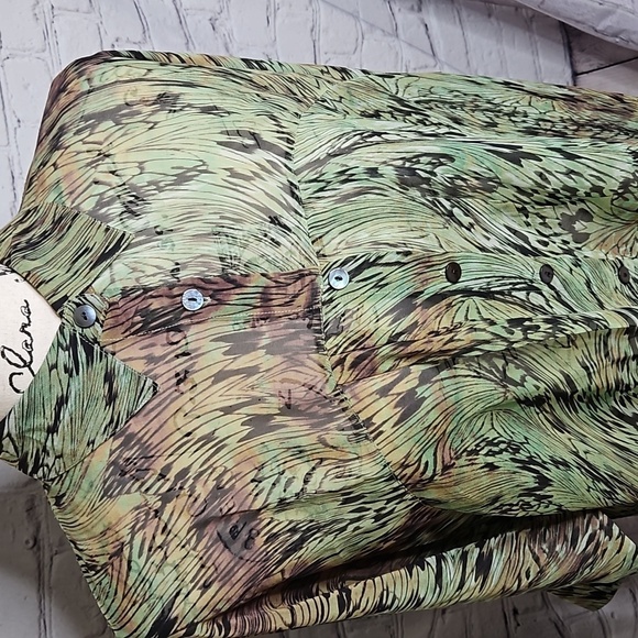 Da-Nang 3/4 Dolman Sleeve Silk Button Down Blouse NWT XS/S - Picture 2 of 8